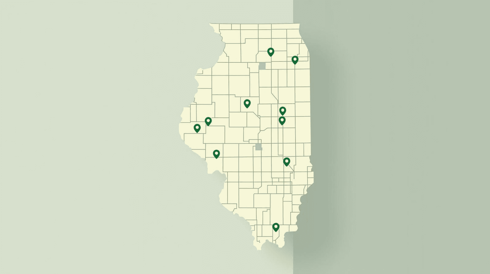 Illinois healthcare logistics coverage map